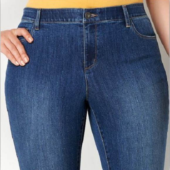 Classic Fit Straight Leg Denim Blue Jeans 6 Short - Picture 2 of 8